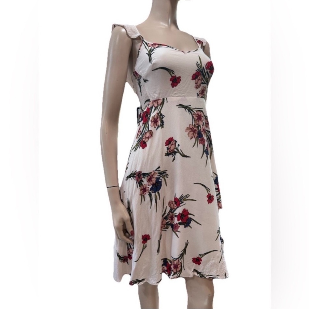 Floral Pink A-Line Summer Dress